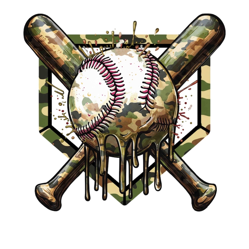 Camo Baseball PNG Bundle – Military Camouflage Baseball Drip Design - Etsy