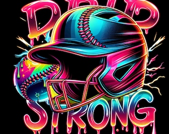 Softball Drip PNG: Neon Helmet Design (Digital Download)