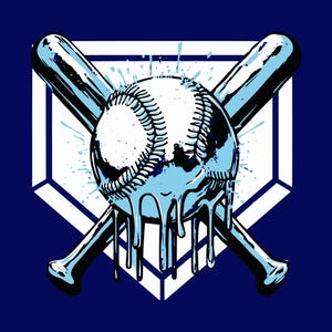 Paquete de imágenes PNG con efecto de goteo y colores de equipo para béisbol: Gráficos para sublimación (Descarga digital) imagen 3