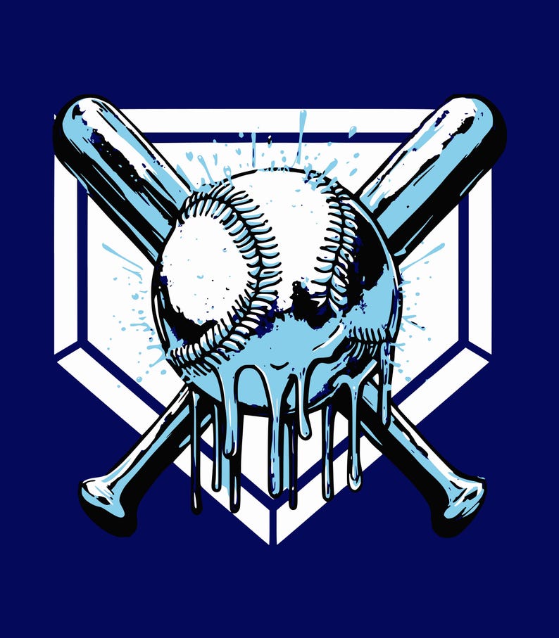 Paquete de imágenes PNG con efecto de goteo y colores de equipo para béisbol: Gráficos para sublimación (Descarga digital) imagen 3