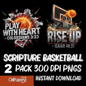 Paquete PNG de baloncesto con las Escrituras / Descarga instantánea