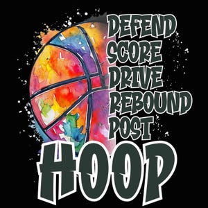 Basketball SVG PNG | Watercolor Basketball PNG | Basketball T-Shirt | Basketball Mom |Sublimation |  Basketball game day