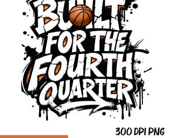 Paquete PNG de grafitis de streetball del cuarto trimestre / Diseños de baloncesto urbano (descarga digital)