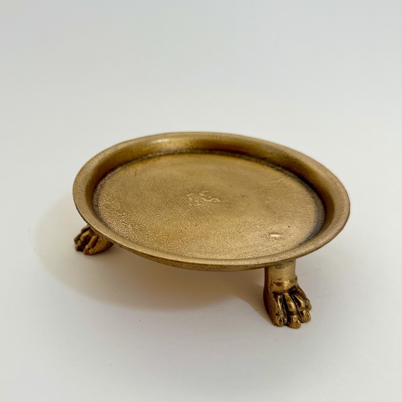 Solid Brass Clawfoot Pedestal Dish