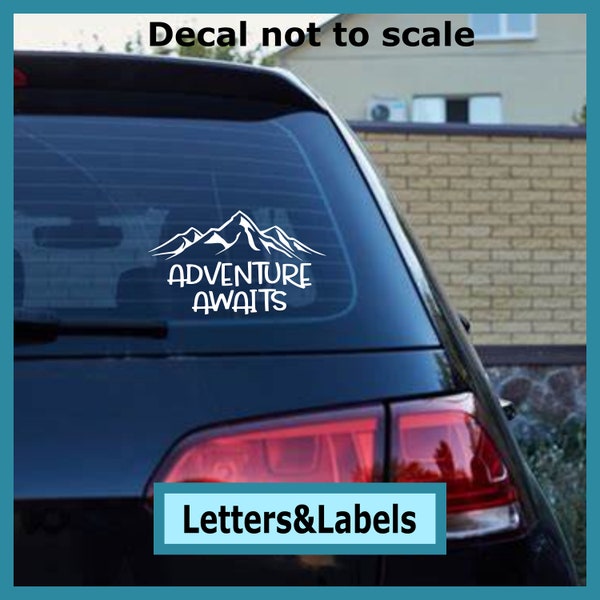 Vinyl car decal sticker label adventure awaits