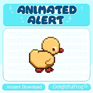 Animated Duck Butt Wiggle Stream Alert / Cute Twitch Alert | Instant Download for your Stream - Duck, Tail Wiggle, Funny