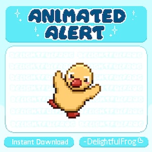 Animierte tanzende Ente Alarm / niedliche Twitch Alarm | Sofortiger Download für Ihren Stream - Ente, Tanzen, Tier