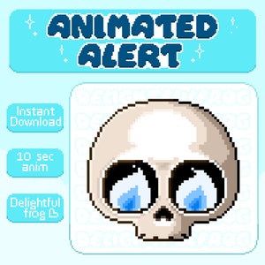 Animated Fire Skull Alert/Spooky Twitch Alert | Instant Download for your Stream - Witch, Horror