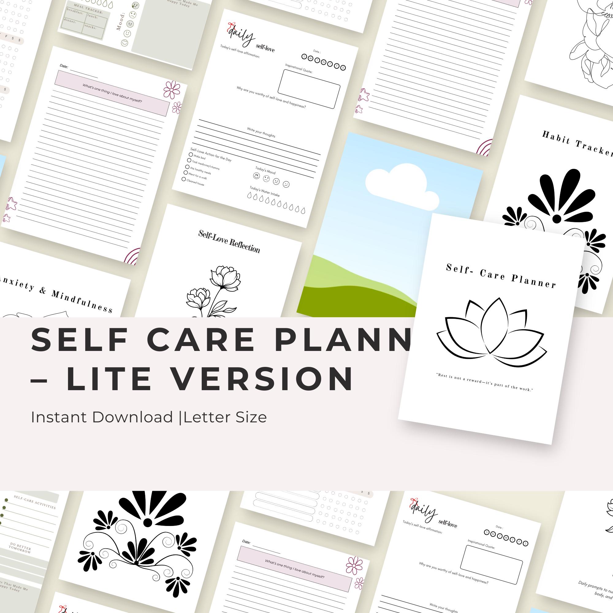 Self Care Planner Printable | Anxiety Journal & Habit Tracker ...