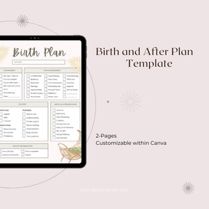 Birth Plan Editable Checklist Template