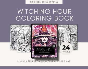 Witching Hour Coloring Book-24 Pages PDF Download