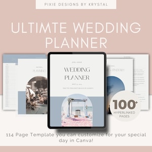 Ultimate Wedding Planner Template with Honeymoon Planner