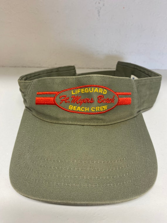 Vintage Lifeguard Beach Crew Fort Meyers Visor Hat