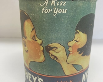 Vintage 1980 Hershey's “A Kiss For You” Tin