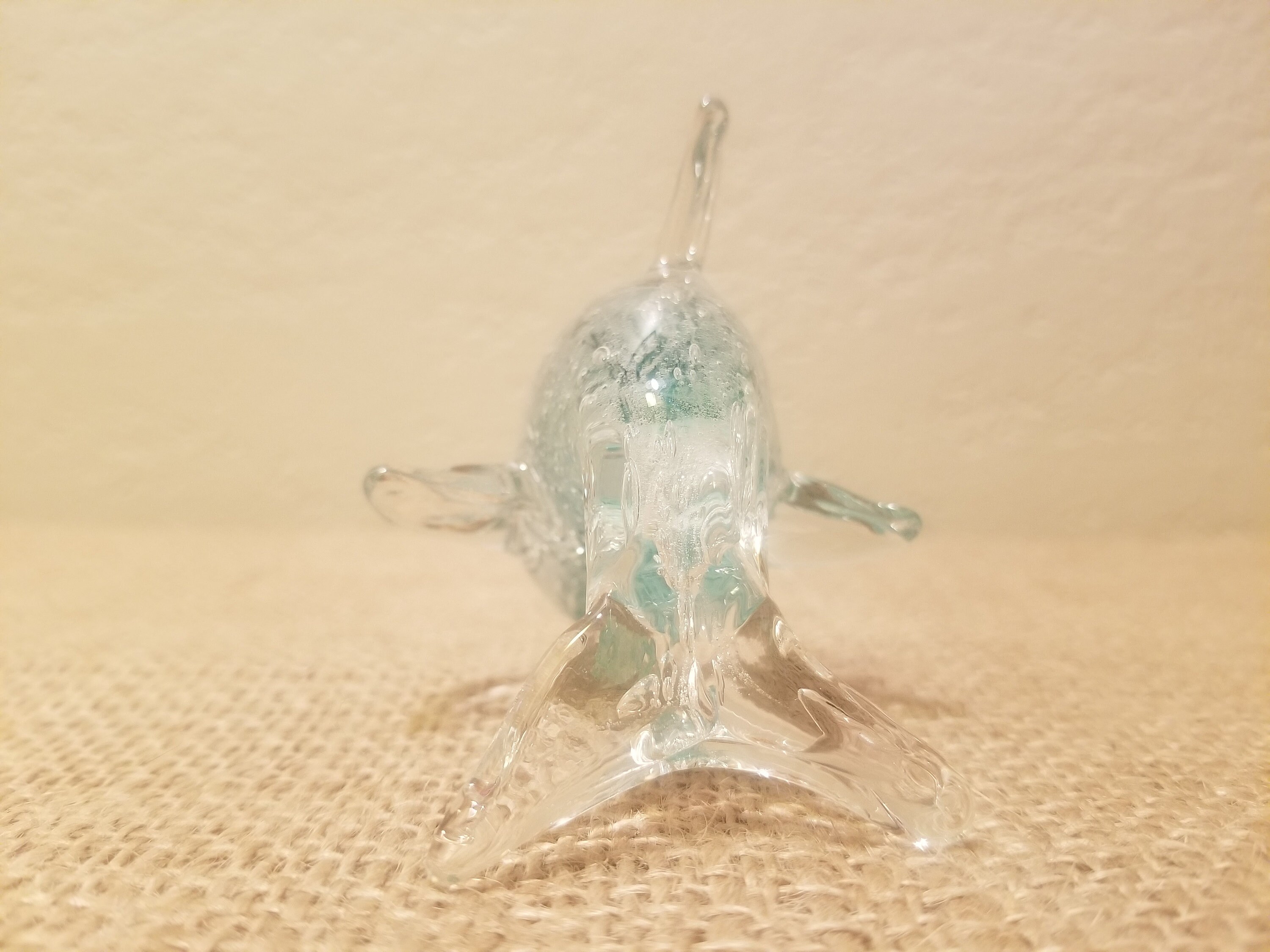 Vintage Glass Dolphin Figurine Etsy