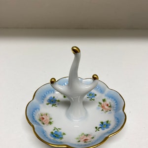 Hand Painted Vintage Ring and Jewelry Dish