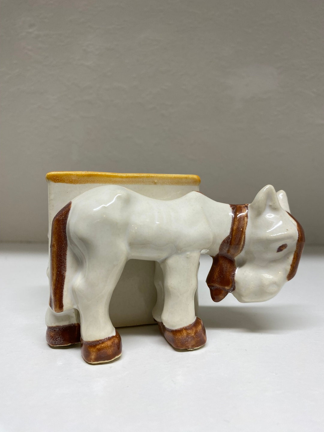 Vintage Donkey Planter Etsy