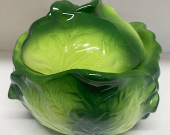 Vintage Holland Mold Cabbage Bowl With Lid