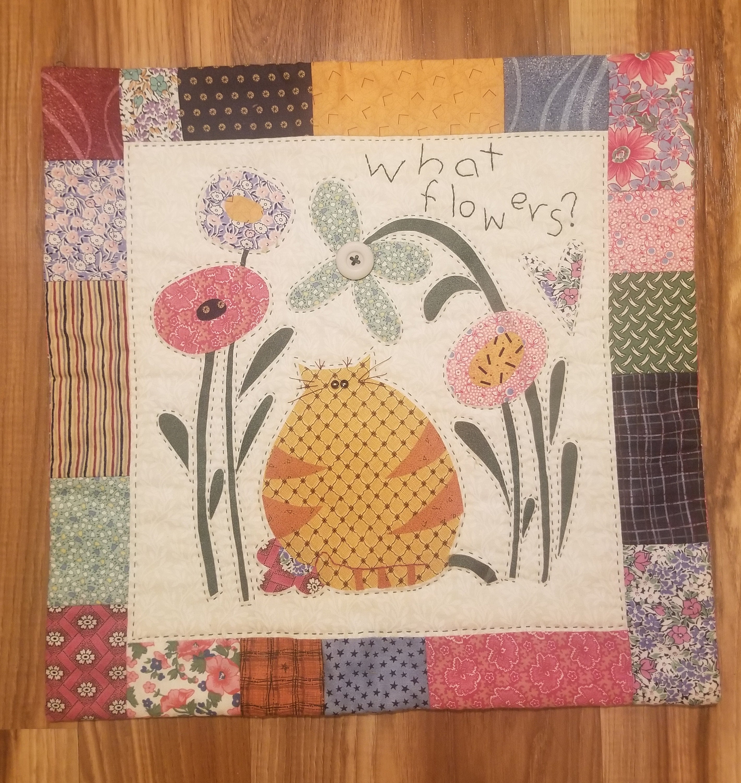 Vintage Handmade Cat Quilt Etsy