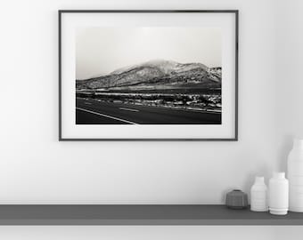 Lake Tahoe Road Trip Fotografie Druck Digital Download | Schwarz-Weiß-Sierra Nevada Landschaft | Kalifornien Landstraße Kunst