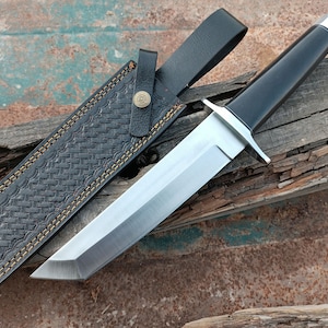 Handmade D2 Tool Steel Blade, Tanto Knife, Groomsmen Gift, Micarta Handle, Personalized Father&#39;s Day Gift, Thanksgiving Gift For Men
