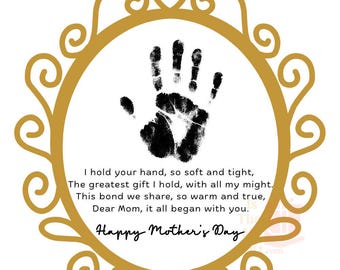 Mother's Day Handprint Poem SVG: Kids Craft Keepsake (Digital Download)