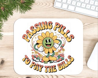 Custom Medication Aide Mouse Pad, Med Aide, Desk Accessory