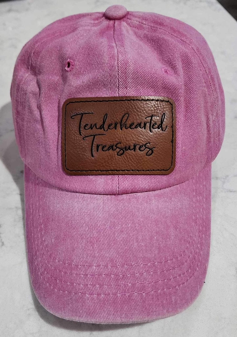 Custom Personalized Pink Vintage Distressed Baseball Cap Hat  display picture 3