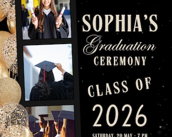 Graduation Celebration 2026 Class of 2026 Canva Template DIGITAL DOWNLOAD
