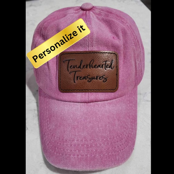 New Custom Designed Brown Distressed Baseball Cap with Pink Glitter Heart. New York Yankees Brown Pink Heart 1938 World Series – CAP  main image 3