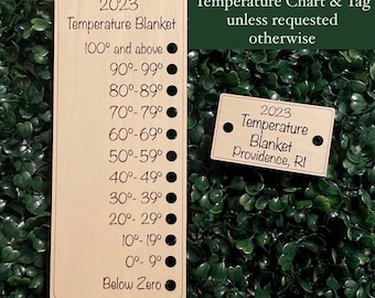 Temperature Blanket Chart | 2024 Temperature Blanket Chart | Temperature Blanket Tag