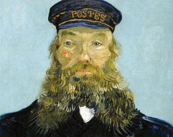Portret listonosza Roulina Van Gogha, reprodukcja obrazu olejnego na płótnie