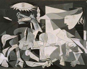 パブロ・ピカソ作「ドラ・マールの肖像」（1937年）、手描きの油絵複製