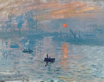 CM = クロード・モネ、印象、日の出、日の出 手描き油絵壁画複製油絵