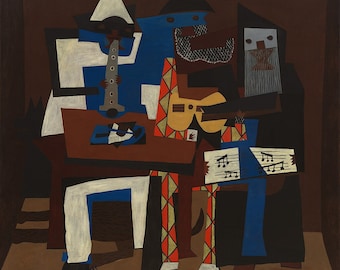 パブロ・ピカソ作「ドラ・マールの肖像」（1937年）、手描きの油絵複製