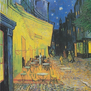 Vincent Van Gogh Cafe Terrace At Night, Oil Painting Reproduction, home decor wall art, framed painting, canvas wall art
