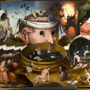 Hieronymus Bosch Tondal&#39;s Vision, Oil Painting Reproduction, Renaissance Painting, oil painting on canvas, Home decor wall Art,