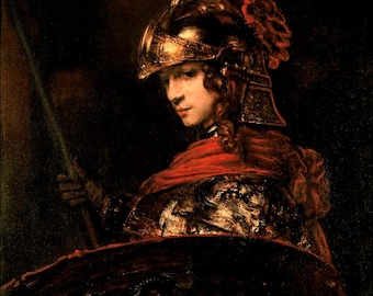 Rembrandt Pallas Athena, Oil Painting Reproduction, Framed Painting, oil painting on canvas, wall art wall decor