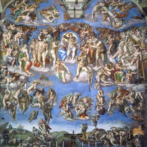 Miguel Ángel El Juicio Final, Reproducción de pintura al óleo, arte de pared de decoración de sala de estar, arte de pared de lienzo, arte de pared de decoración del hogar