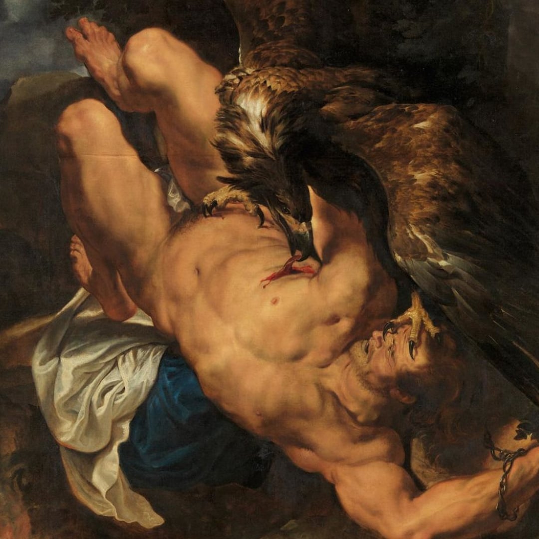 Peter Paul Rubens Prometheus Bound, Oil Painting Reproduction, Framed ...