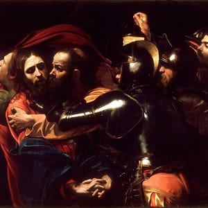 Caravaggio Taking of Christ, Oil Painting Reproduction, Original Framed Oil Painting, oil painting on canvas, home decor wall art