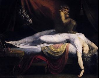 The Nightmare Oil Painting Reproduction, Gothic Home Decor Wall Art