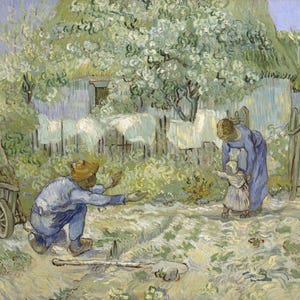 Vincent Van Gogh First Steps Oil Painting Reproduction, Original Framed Oil Painting, Living Room Wall Art, Home Decor Wall Art