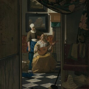Johannes Vermeer The Love Letter, Ölgemälde Reproduktion, Wohnzimmer Dekor, Haus Dekoration, Ölgemälde auf Leinwand