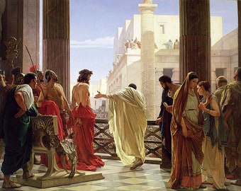 Antonio Ciseri Ecce Homo, Oil Painting Reproduction, Framed Wall Art