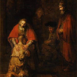 Rembrandt The Return Of The Prodigal Son, Oil Painting Reproduction, canvas wall art painting, home decor wall art, living room decor