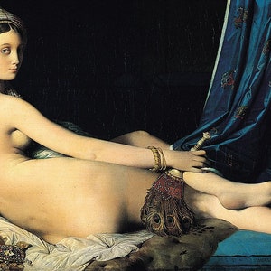 Jean Auguste Dominique Ingres The Grande Odalisque, Oil Painting Reproduction, Framed Painting, oil painting on canvas, home decor wall art