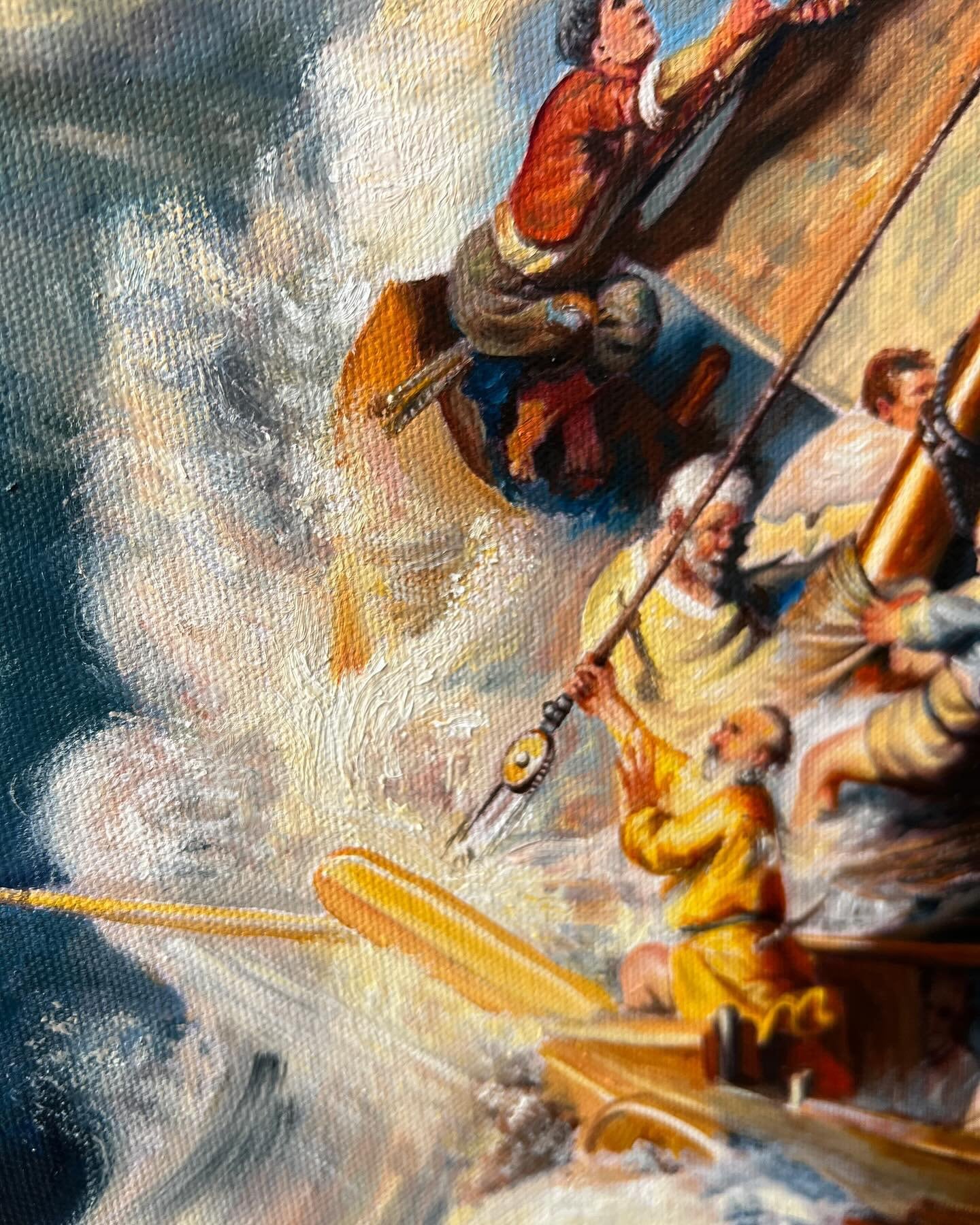 レンブラント「ガリラヤ湖の嵐」油絵複製、船の絵 - Etsy 日本