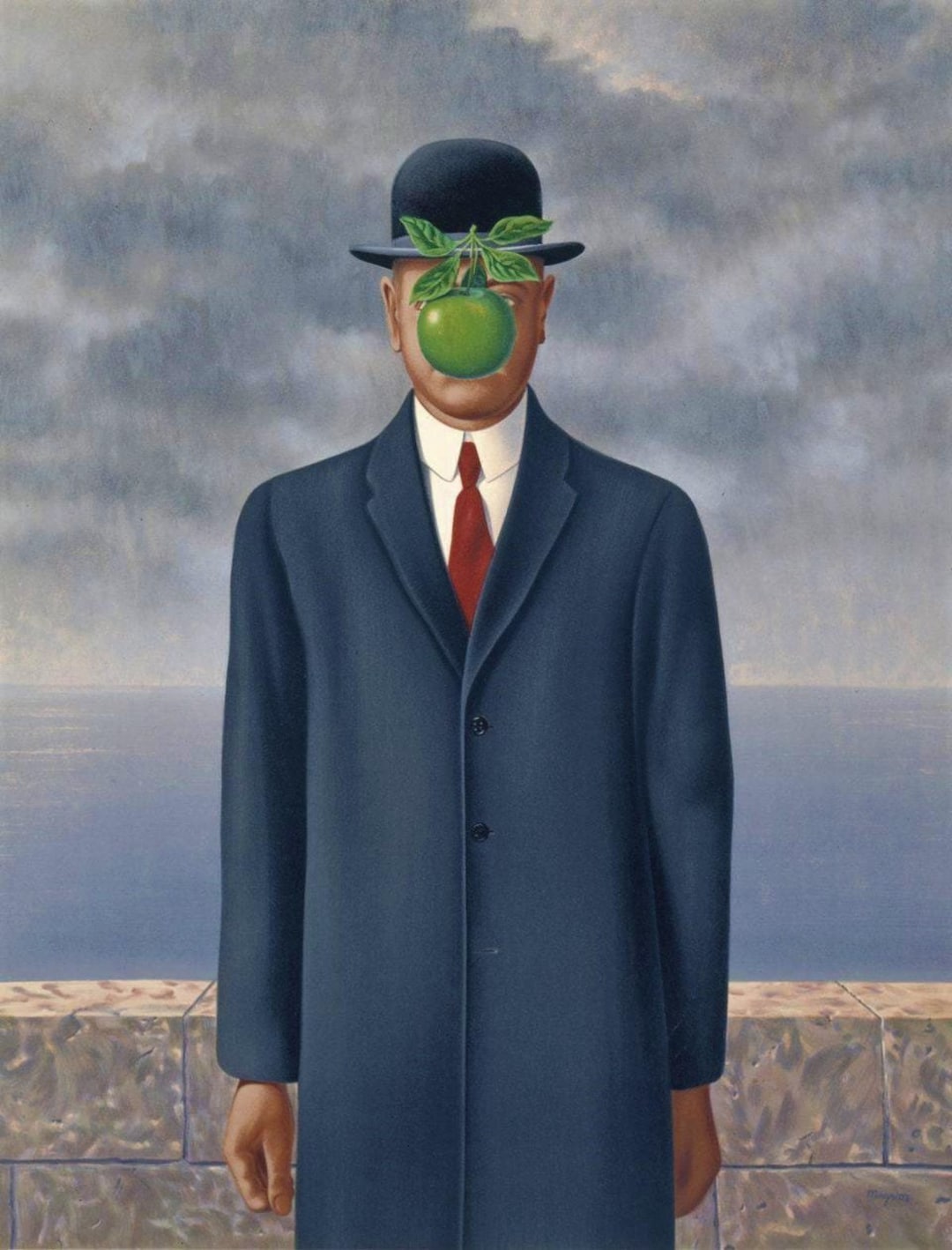 Rene Magritte the Son of Man High Quality Hand painted Oil Painting Reproduction Canvas Wall Art Modern Wall Art Etsy