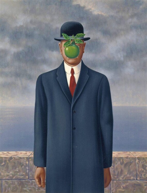 ルネ・マグリット「人の子」油絵複製、シュルレアリスムキャンバス壁